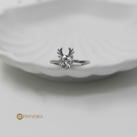 CZ Antler Glow 18k toned Ring